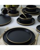 Service de table en Grès noir mat - 20 pièces