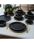 Service de table en Grès noir mat - 20 pièces