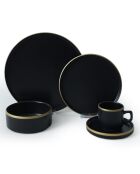 Service de table en Grès noir mat - 20 pièces