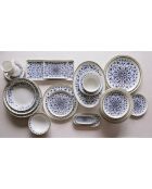 Service de table en Porcelaine bleu/blanc - 18 pièces