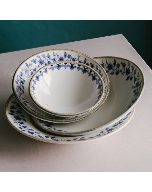 Service de table en Porcelaine bleu/blanc - 18 pièces