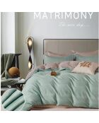 Parure de Couette imprimée en Percale de coton mint serenity