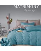Parure de Couette imprimée en Percale de coton teal tranquility