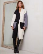 Manteau Linoy écru/gris/noir