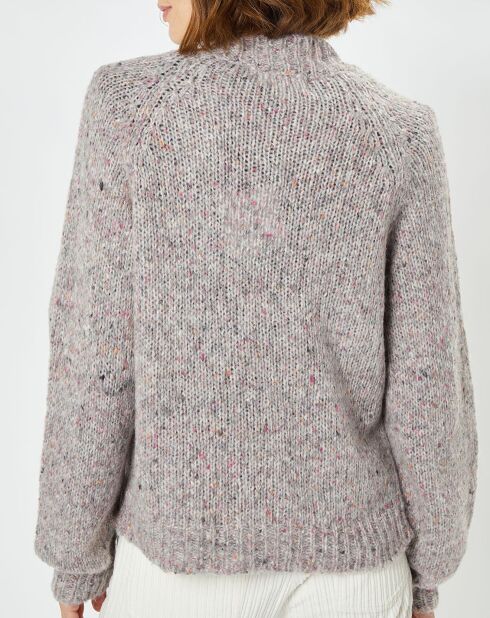 Gilet en Mohair & Alpaga mélangés Lejaffa smoky