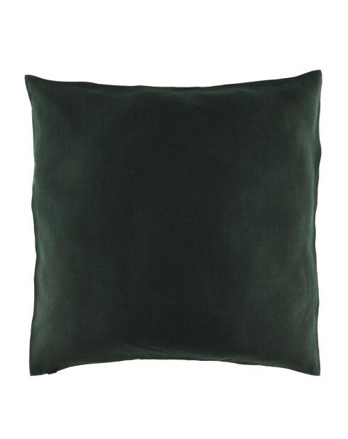 Housse de coussin 100% Lin Porticcio bleu de prusse - 80x80 cm