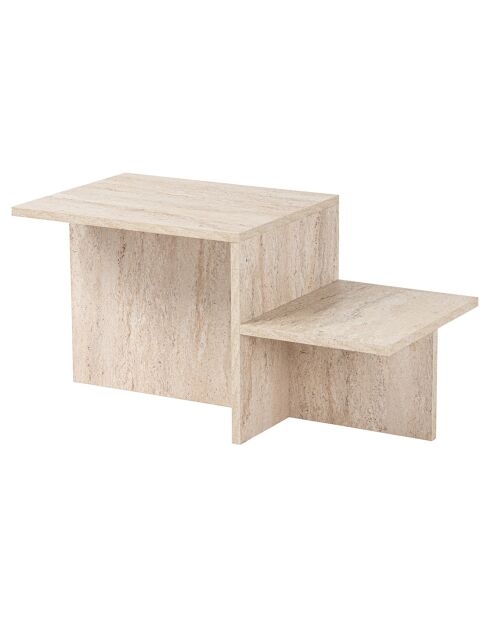 Table basse Harmony travertin - 80x40x40 cm