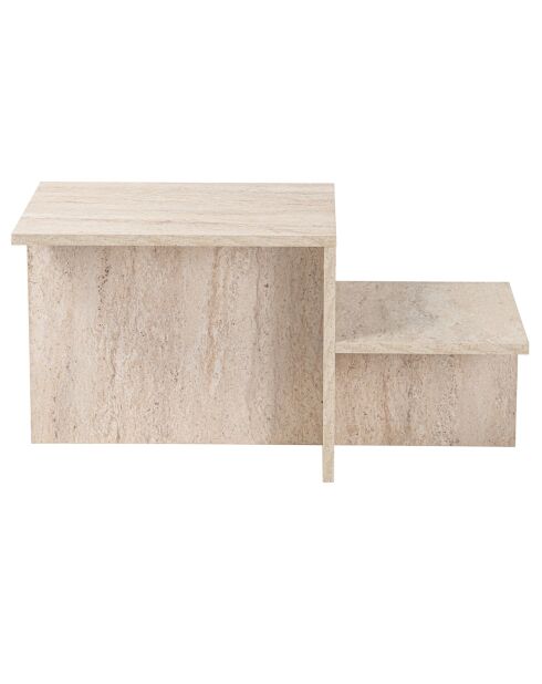 Table basse Harmony travertin - 80x40x40 cm