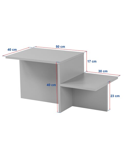 Mesita de travertino Harmony - 80x40x40 cm