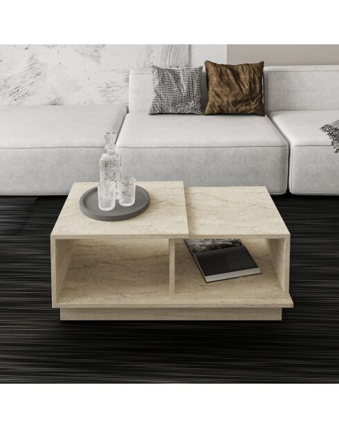 Table basse Consept travertin - 90x36x45 cm