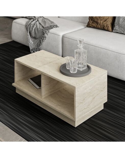Table basse Consept travertin - 90x36x45 cm