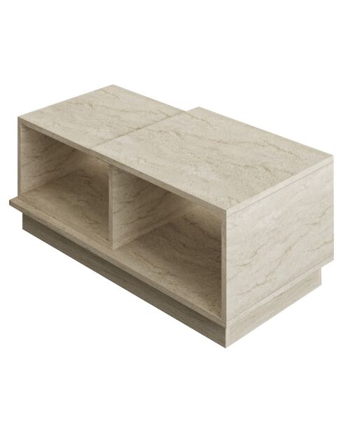 Table basse Consept travertin - 90x36x45 cm