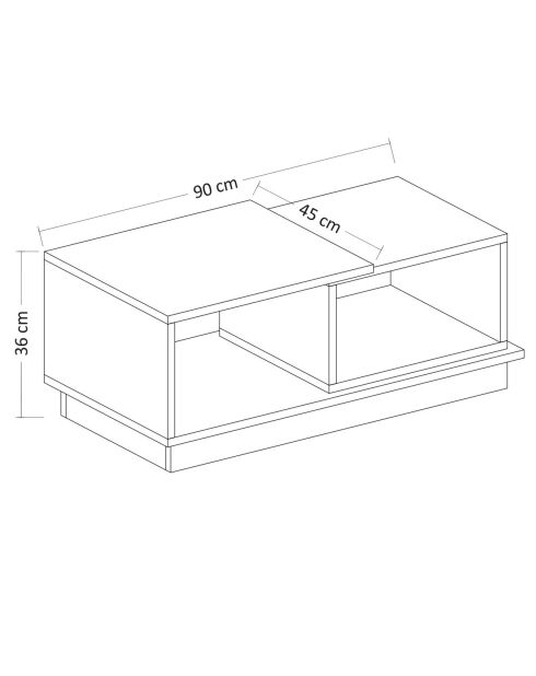 Table basse Consept travertin - 90x36x45 cm