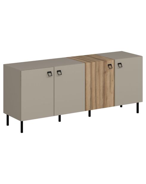 Buffet Mila grès/doré - 180x75x45 cm
