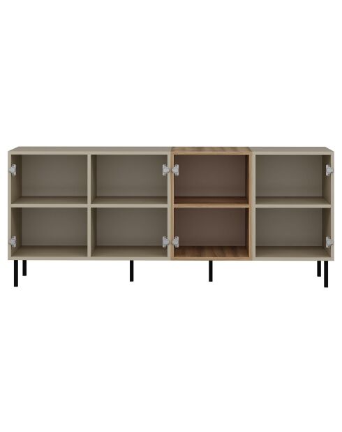 Buffet Mila grès/doré - 180x75x45 cm