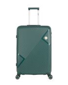 3 Valises 4 roues simples Cassiopée 73 cm vert foncé