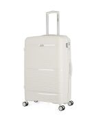 2 valigie grandi a forma di centauro bianco e valigia da weekend