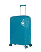 Valise Long Séjour 4 roues simples Cassiopée 73 cm bleu canard