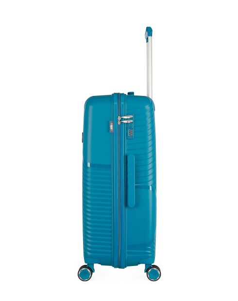 Valise Long Séjour 4 roues simples Cassiopée 73 cm bleu canard