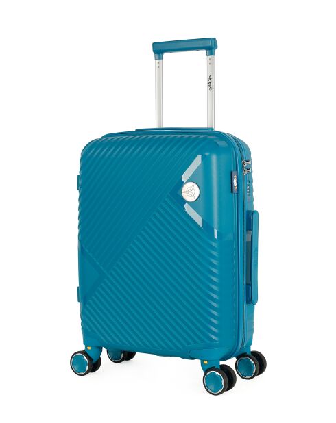 Valise Cabine 4 roues simples Cassiopée 55 cm bleu canard