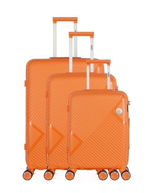 3 Einzelkoffer mit 4 Rädern Cassiopée 73/63/55 cm orange