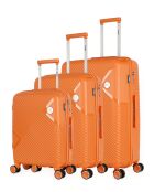 3 eenpersoons koffers met 4 wielen Cassiopée 73/63/55 cm oranje