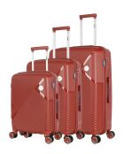 3 koffers met 4 wielen eenvoudig Cassiopée 73/3/55 cm bordeauxrood