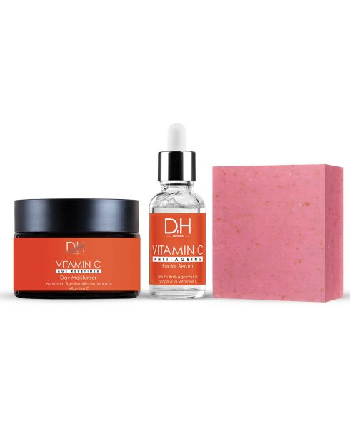 Coffret Cadeau Routine du Matin Anti-âge à la Vitamine C - 3 pièces