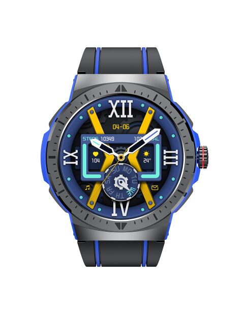 Montre connectée AMOLED Arena noir/bleu