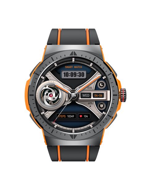 Montre connectée AMOLED Arena noir/jaune
