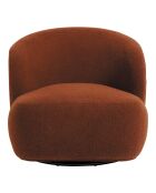 Fauteuil bouclette Lisette terracotta - 76.5x80x73 cm