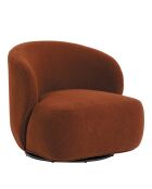 Fauteuil bouclette Lisette terracotta - 76.5x80x73 cm