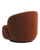 Fauteuil bouclette Lisette terracotta - 76.5x80x73 cm