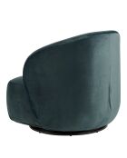 Fauteuil velours Lisette bleu - 76.5x80x73 cm