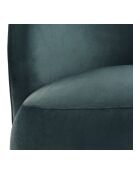 Fauteuil velours Lisette bleu - 76.5x80x73 cm