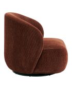 Fauteuil velours côtelé Lisette rouge - 76.5x80x73 cm