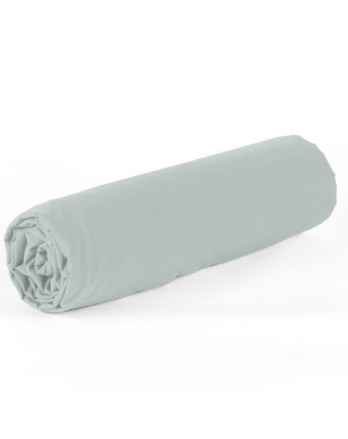 Sábana bajera ajustable de algodón y bambú verde