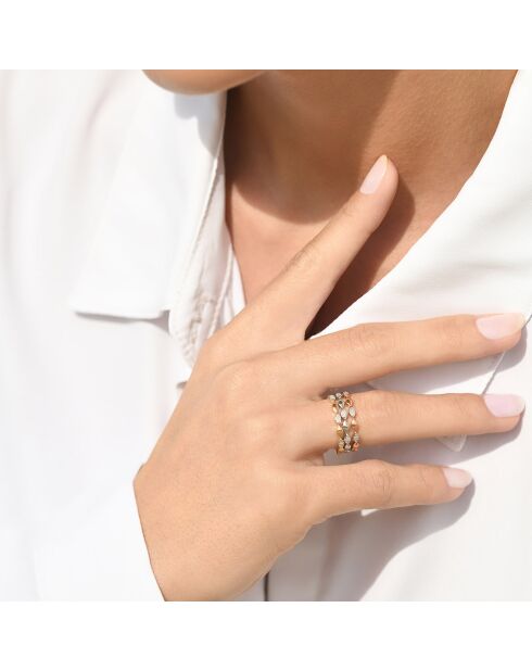 Bague Trinity Diamants 0.15 ct or tricolore