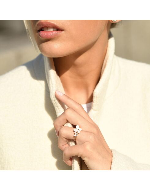 Nasia ringdiamanten 0.039 ct keramiek 1 kt geelgoud