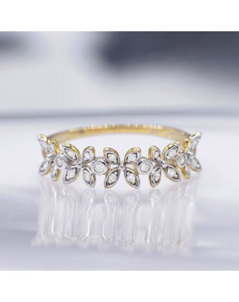 Bague Diamant épis or jaune