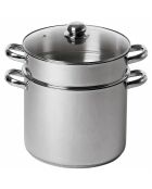 Couscoussier voor alle kookplaten inclusief stalen inductie - D.20 cm
