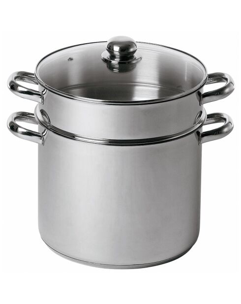 Couscoussier voor alle kookplaten inclusief stalen inductie - D.20 cm
