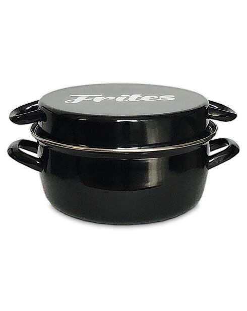 Friggitrice e cestello nero - 33,5x26,5x15,5 cm