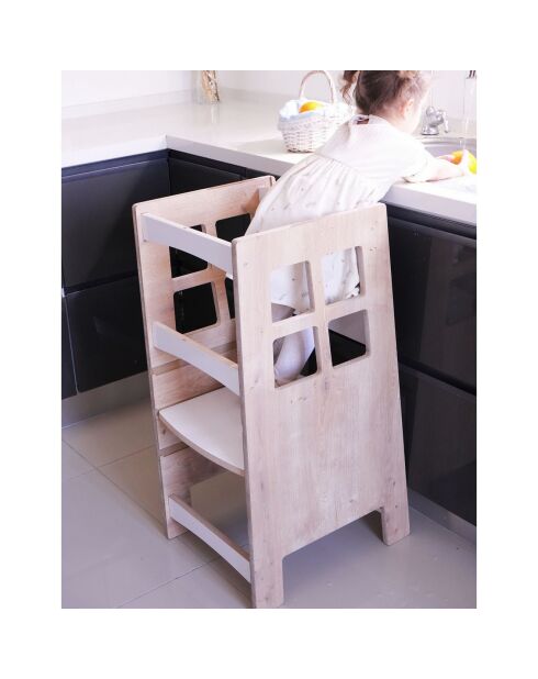 Tour d'observation Kule marron/blanc - 90x40x41 cm