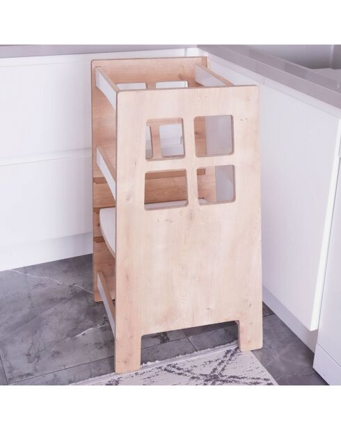Tour d'observation Kule marron/blanc - 90x40x41 cm