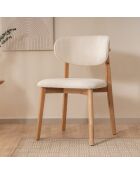 Chaise Lugias beech/blanc - 52x84x52 cm