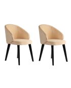 2 Chaises Bentley beige/noir - 48x86x58 cm