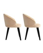 2 Chaises Bentley beige/noir - 48x86x58 cm