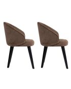 2 Chaises Bentley marron/noir - 48x86x58 cm