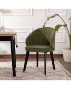 2 Chaises Bentley vert/noir - 48x86x58 cm